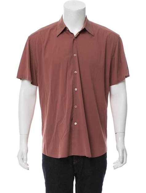 prada short sleeve button up|prada button down shirt.